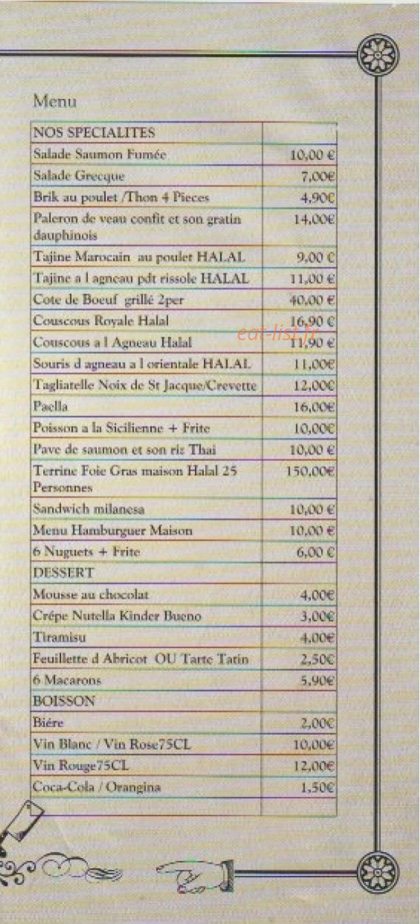 Le Petit Lys — carte page 2