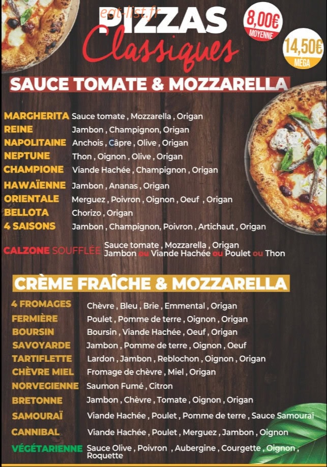 Meglio Pizza — carte page 1