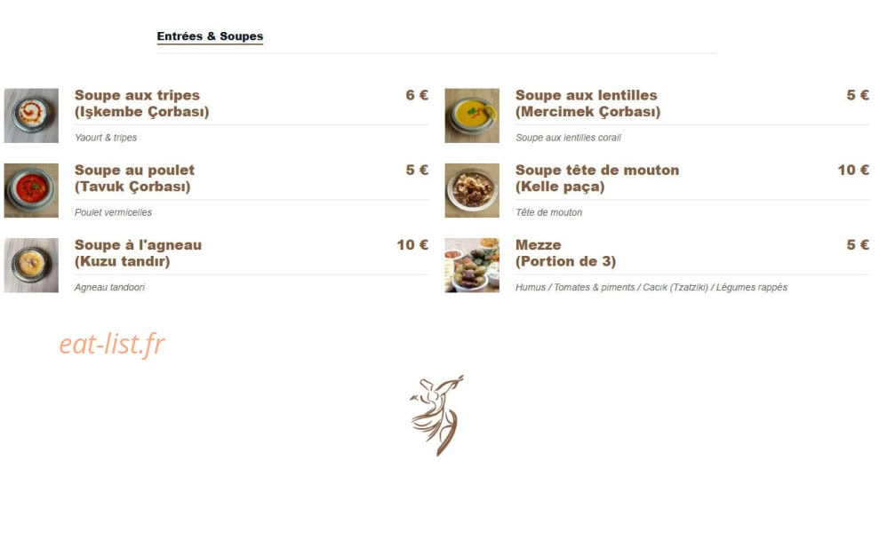 Mevlana etliekmek Grill — carte page 1