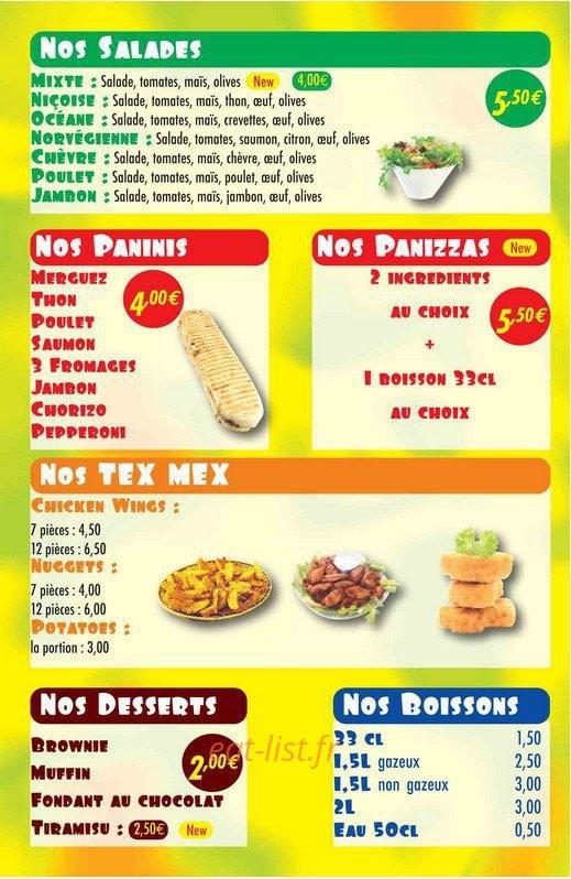 Pizza D-Lys — carte page 2