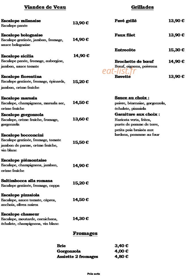 Pizza Sicilia — carte page 4