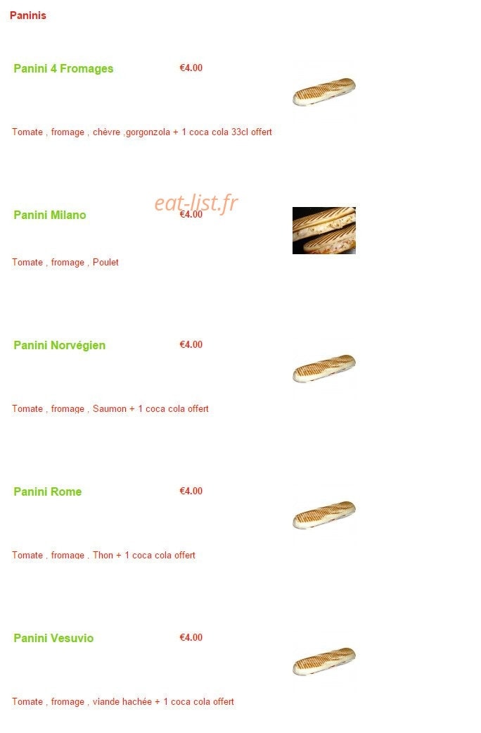 Subito Pizza — carte page 10