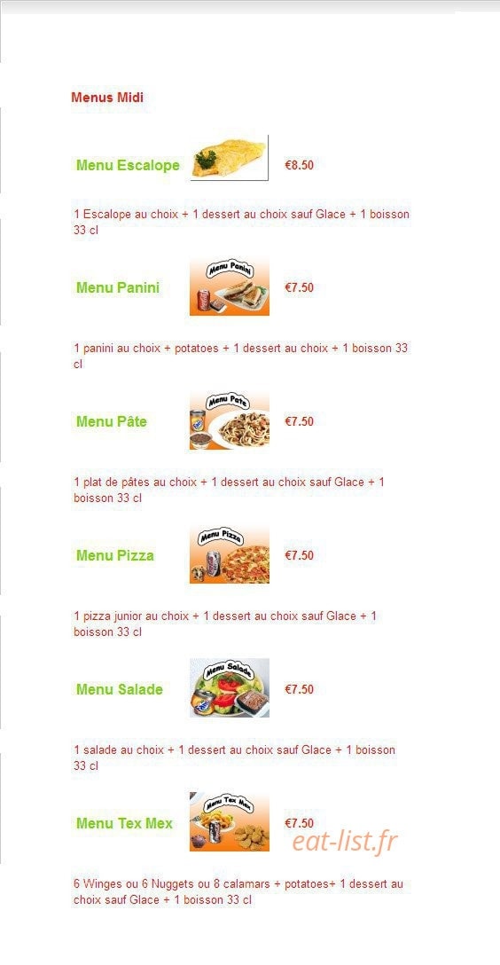 Subito Pizza — carte page 7