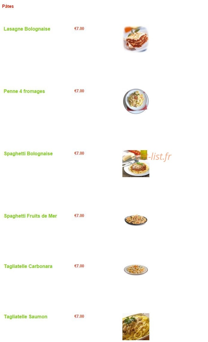 Subito Pizza — carte page 5