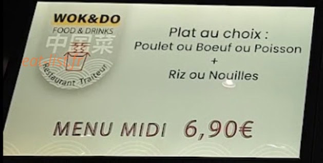 Wok & Do — carte page 1