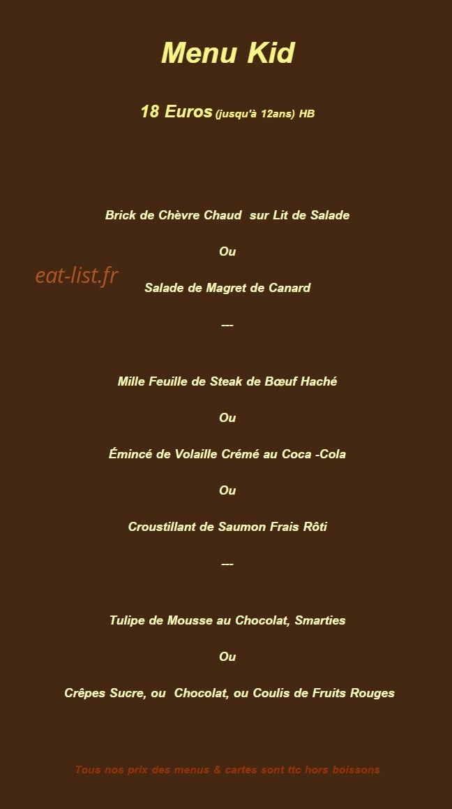 Auberge des charmettes — carte page 6