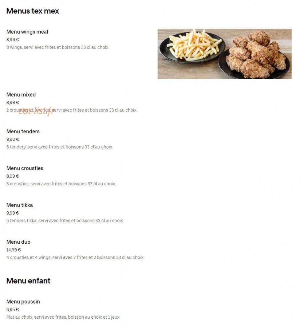 Chick'End Café — carte page 6