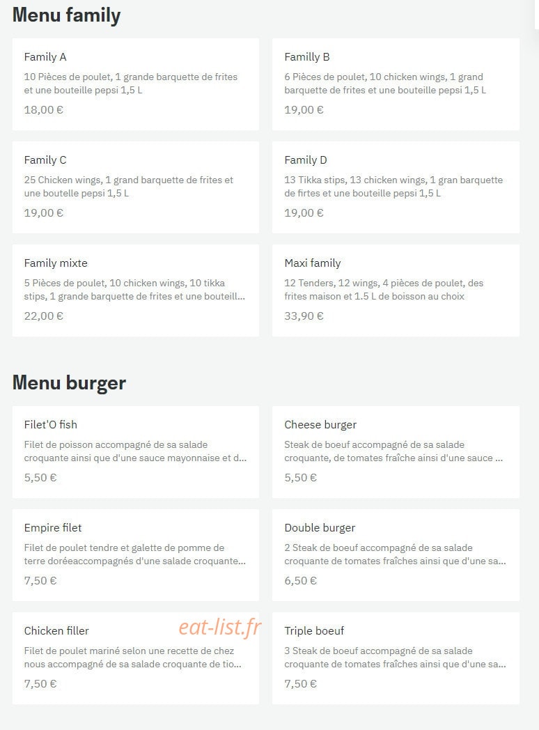 Chicken Speed — carte page 1