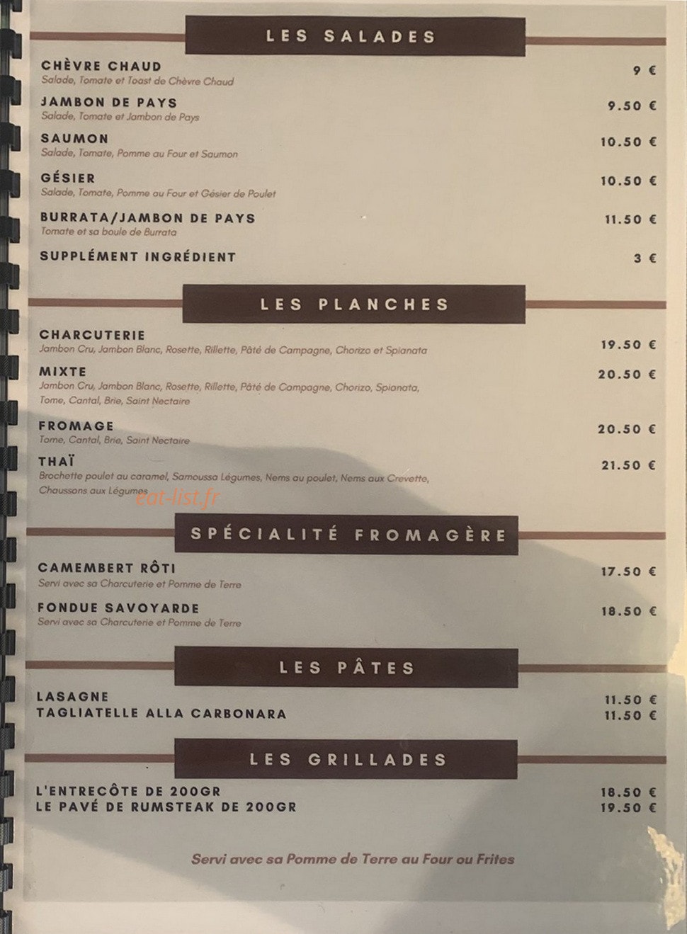 L'ambiance — carte page 2