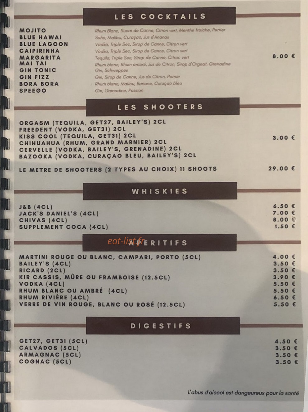 L'ambiance — carte page 4