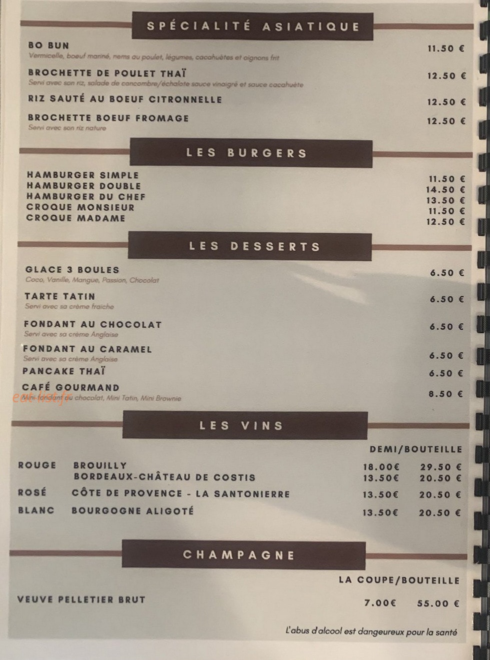 L'ambiance — carte page 1