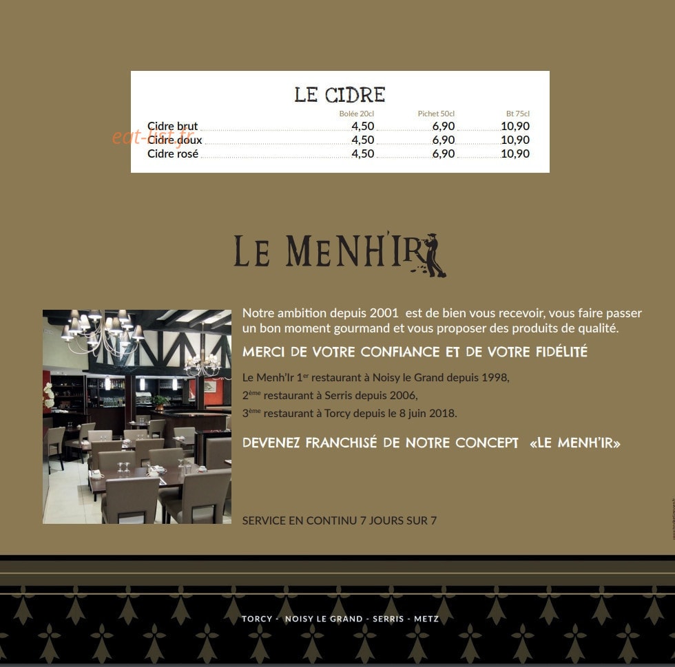 Le Menhir — carte page 8