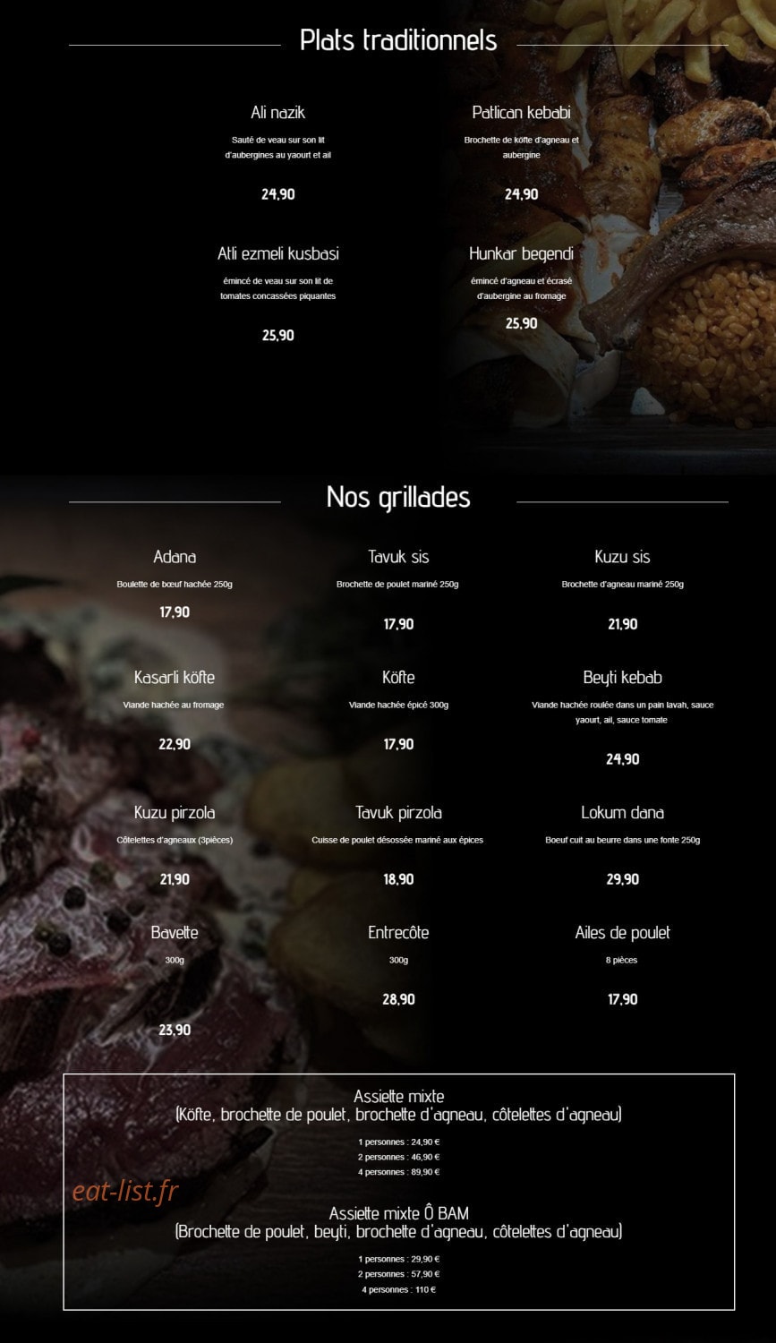 Ô Bam — carte page 2