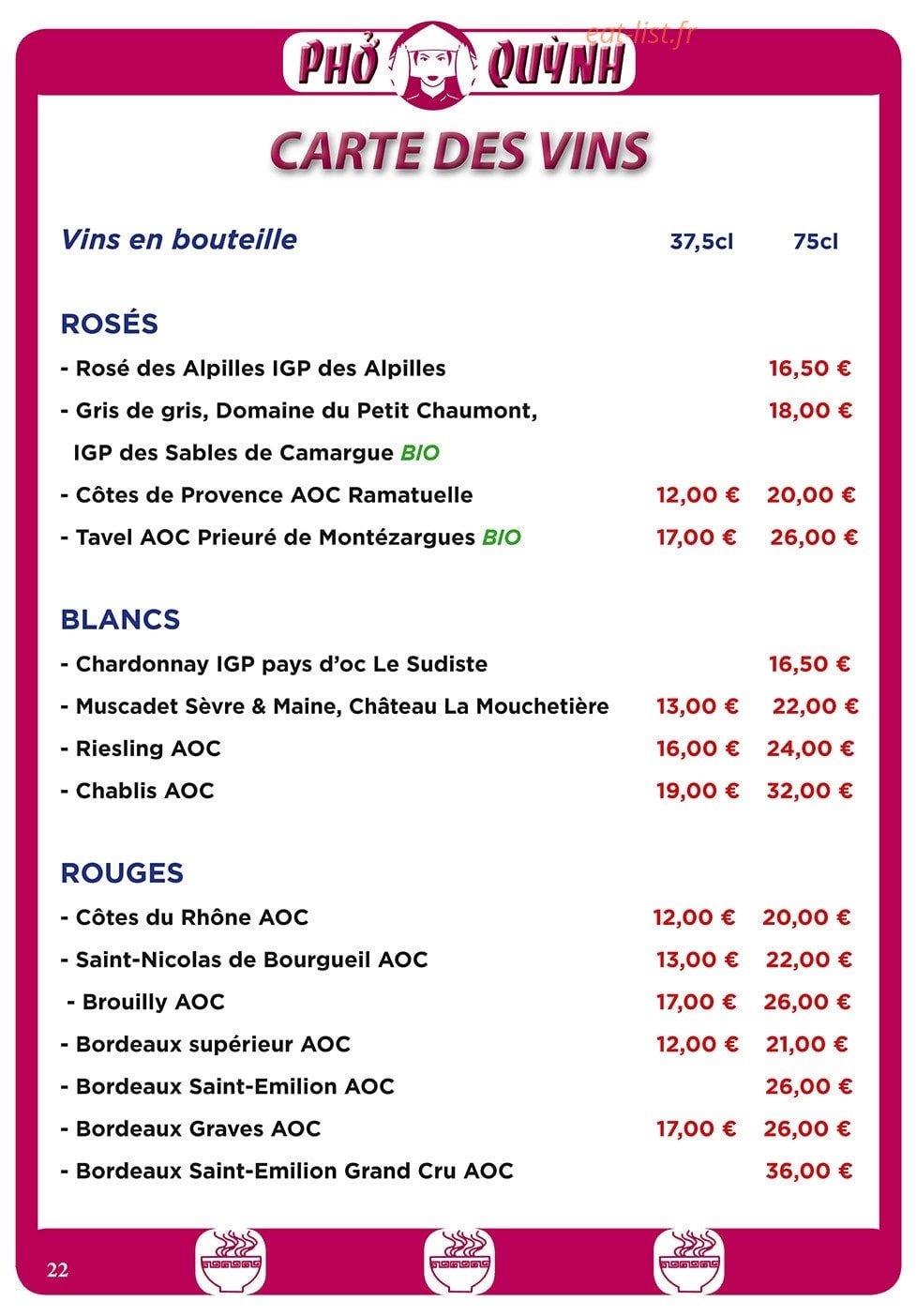 Pho Quynh — carte page 22