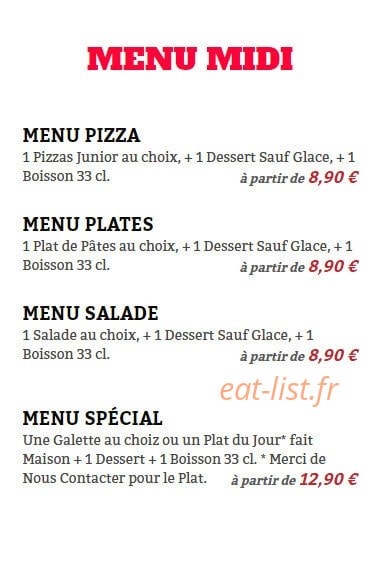 Pizzeria les 3 grains — carte page 1