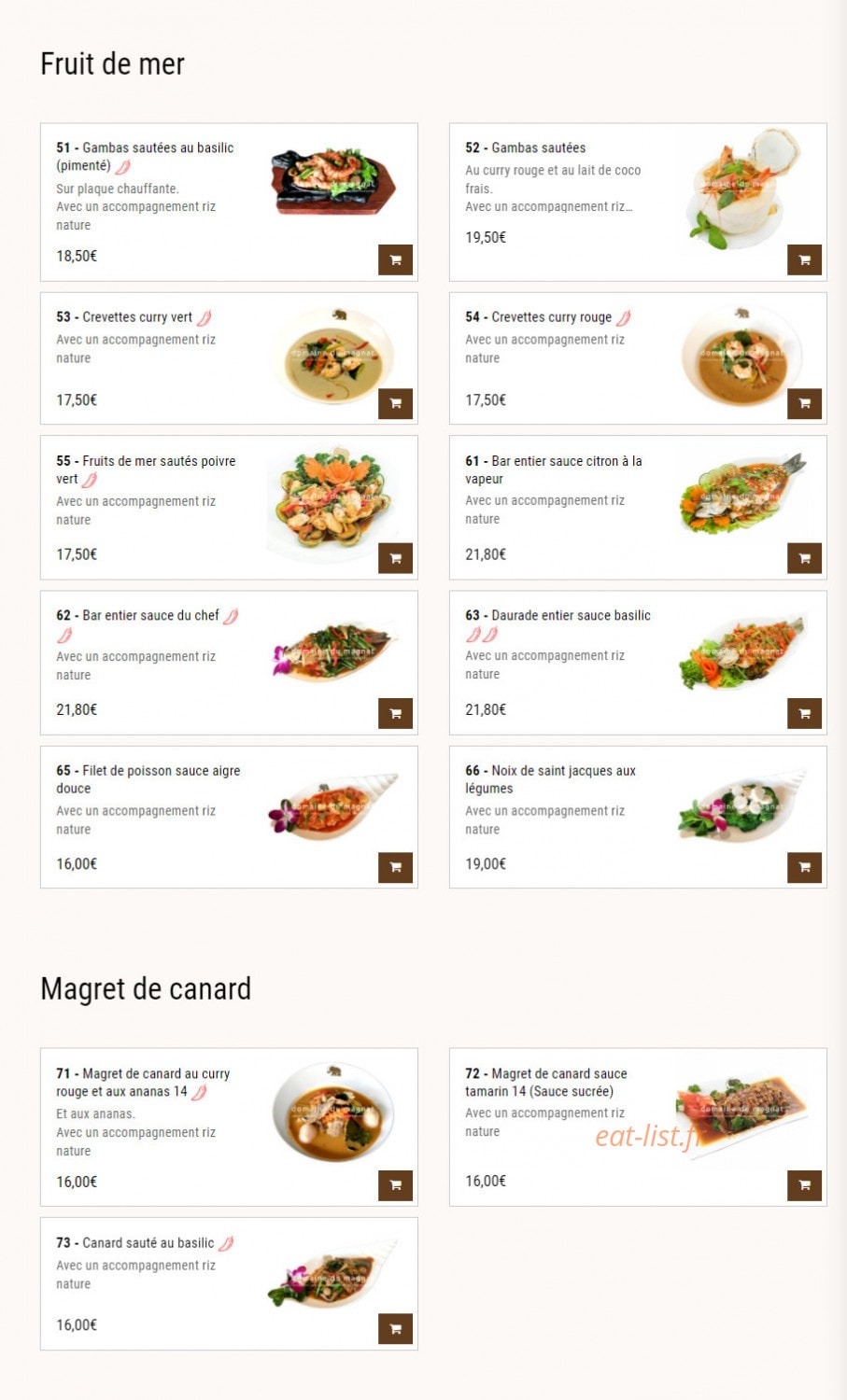 Domaine du Magnat — carte page 4