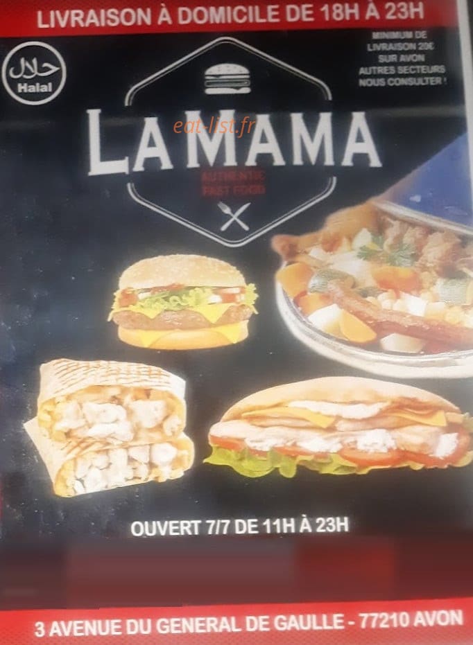La Mama — carte page 1