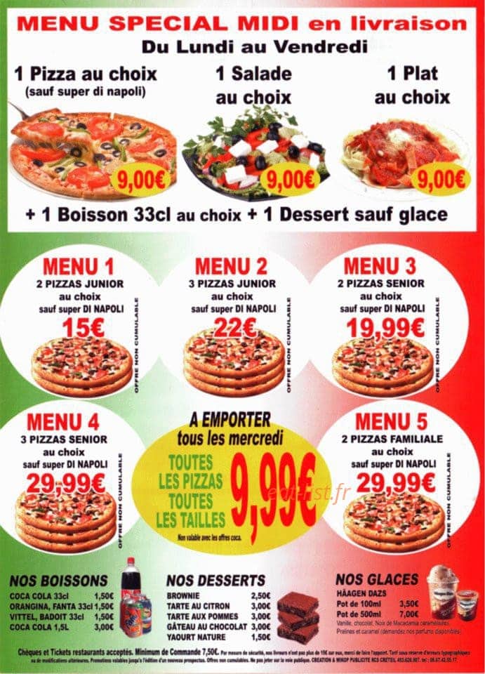 Pizza Di Napoli à Avon menu et photos