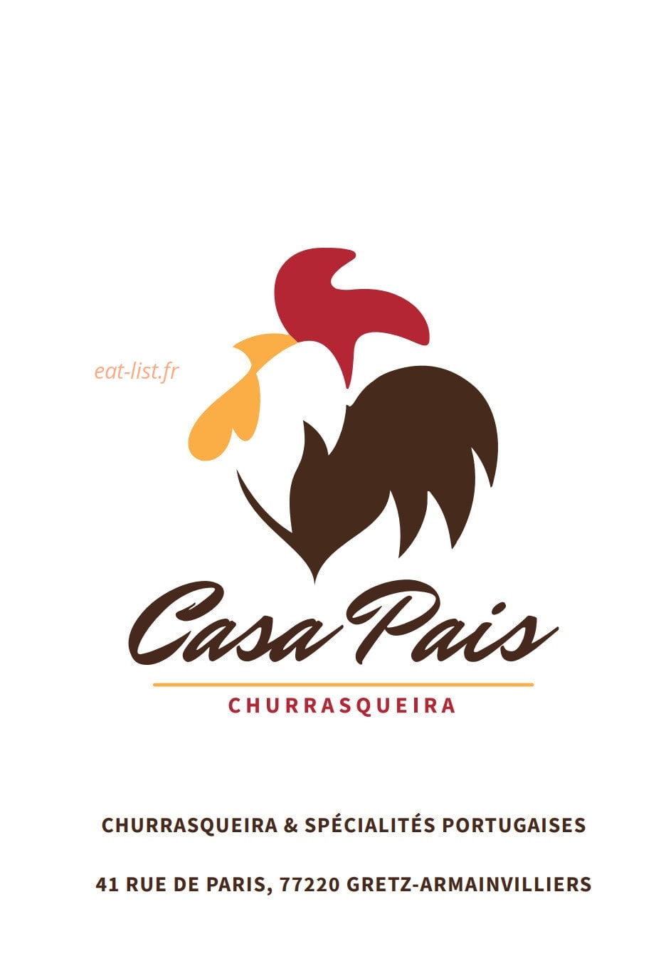 Carte et menu Casa Pais Gretz Armainvilliers