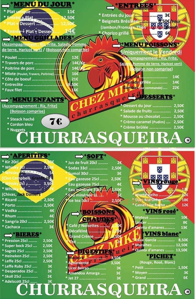 Chez mike — carte page 1