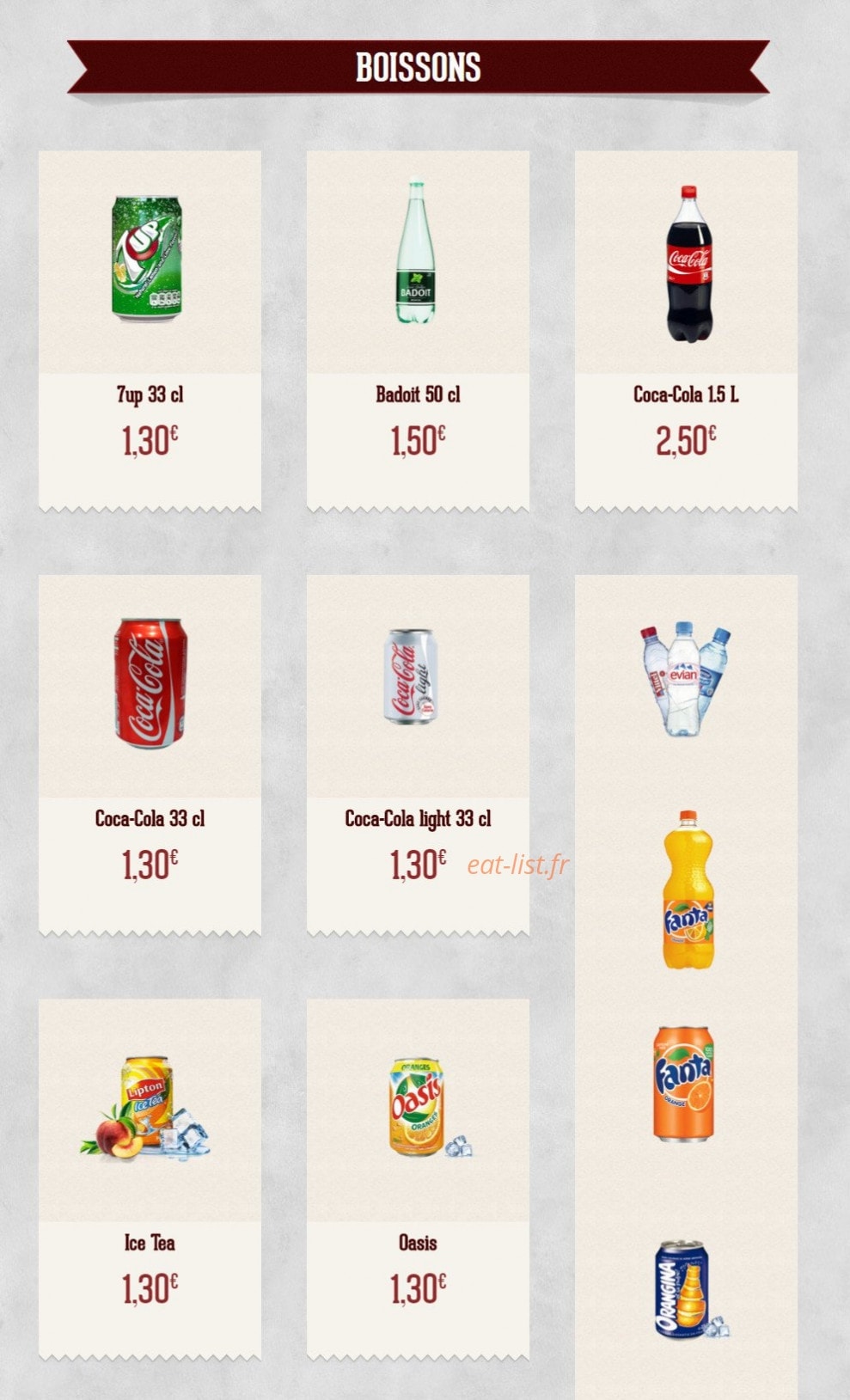 Royal Pizza — carte page 9