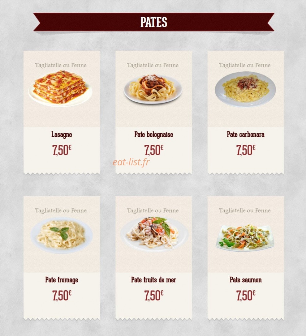 Royal Pizza — carte page 2