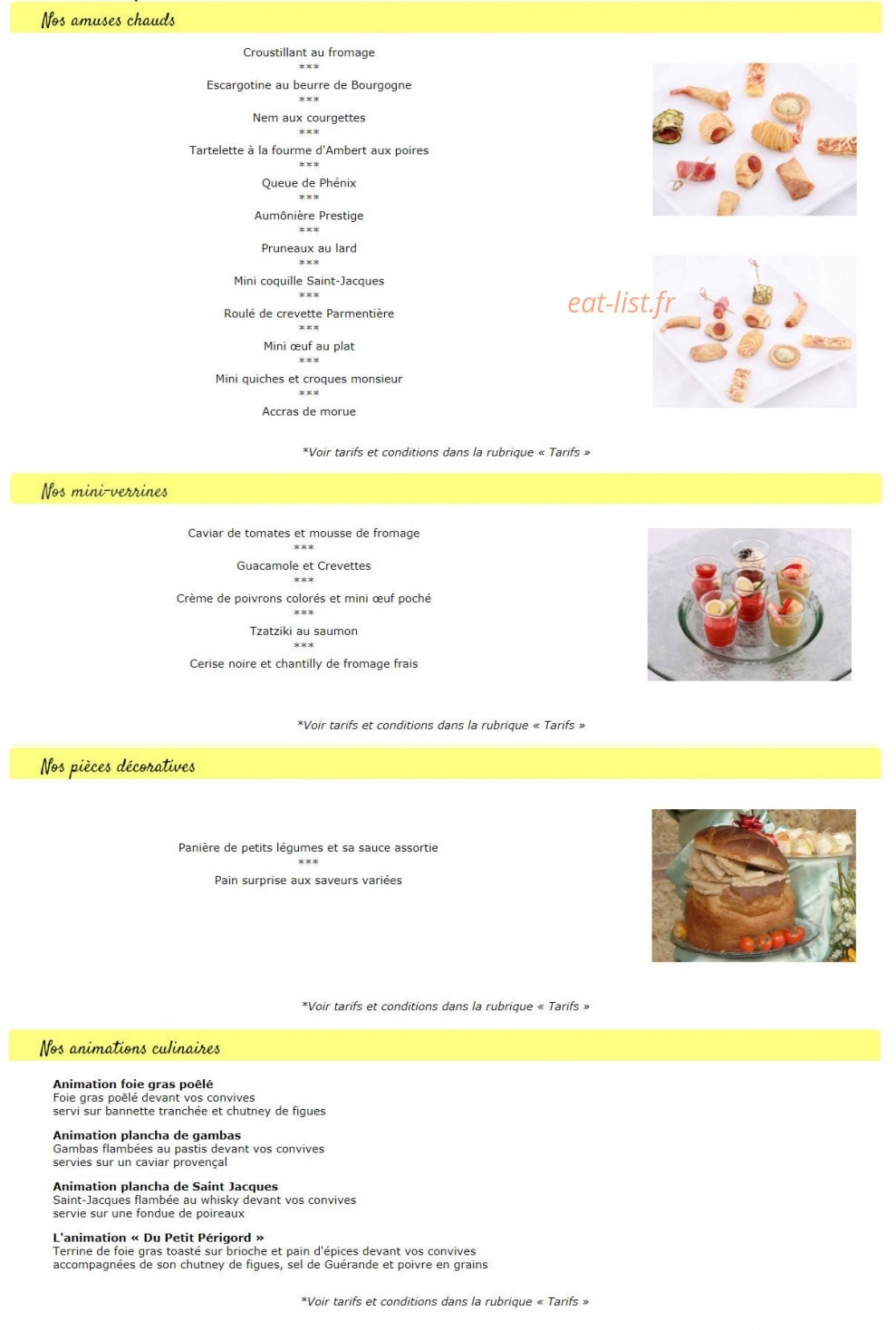 Le Petit Gourmet — carte page 2