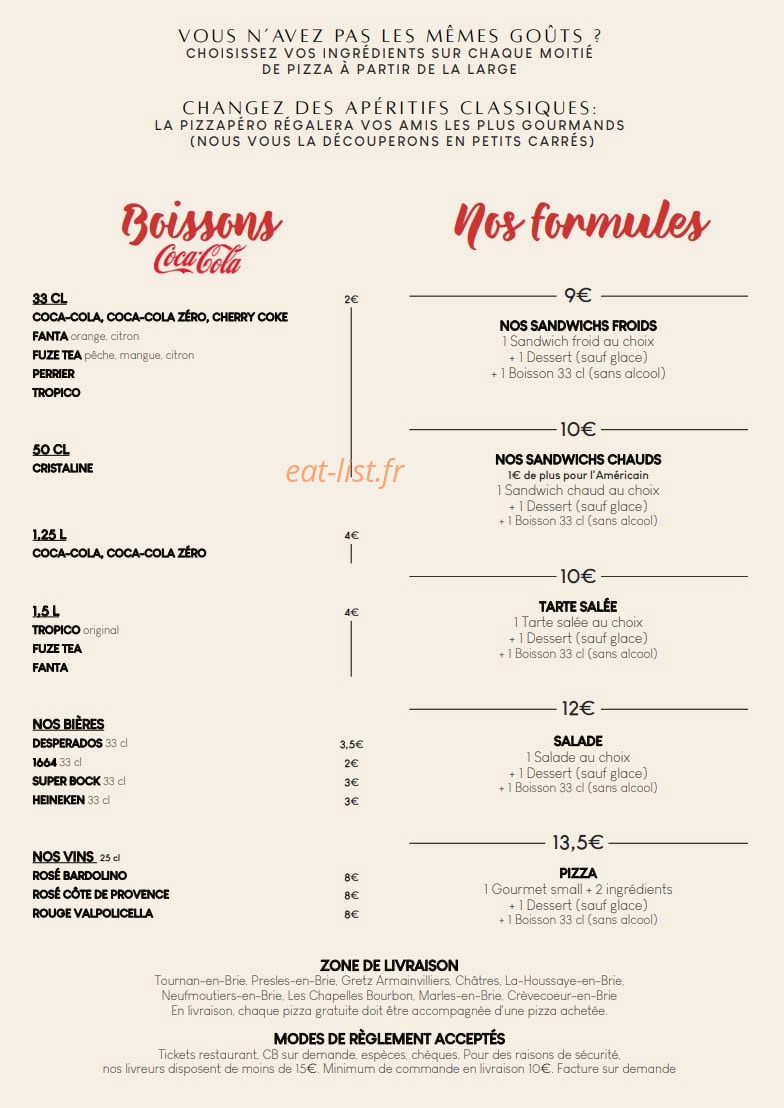 XL Pizza — carte page 4