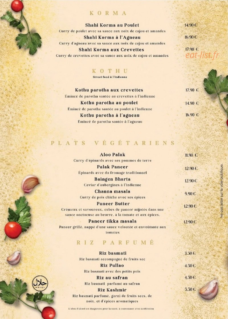 Chez Deva — carte page 4