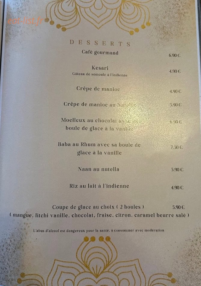 Chez Deva — carte page 5