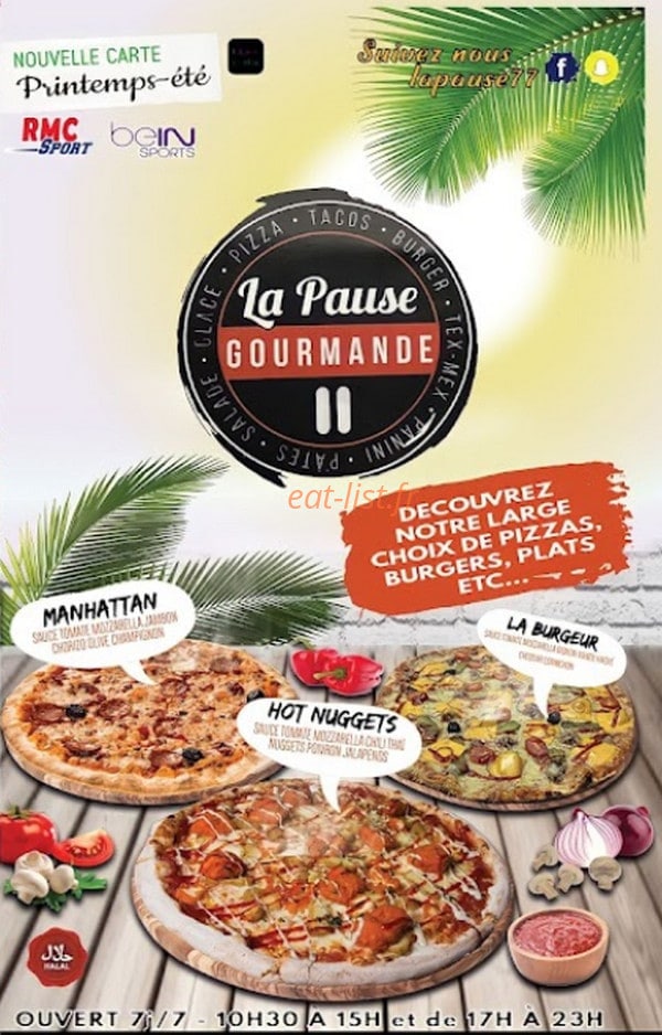 La Pause Gourmande — carte page 1