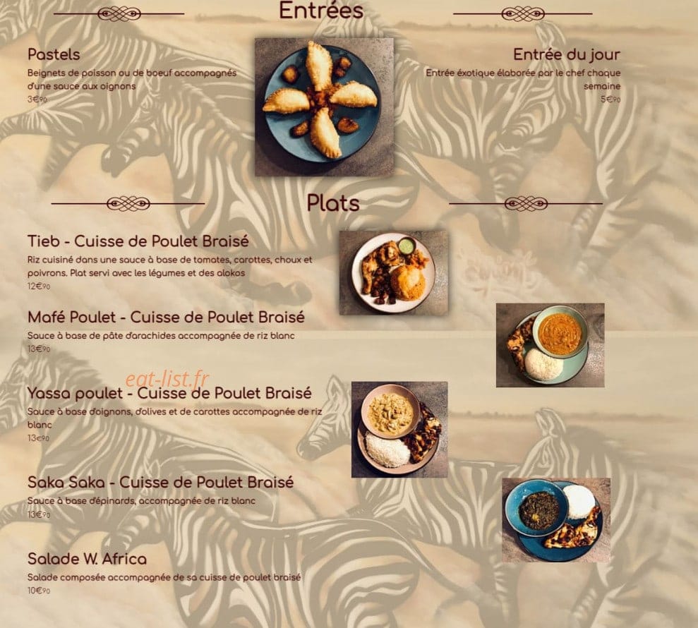 Carte et menu de Le Country food à Dammartin en Goele — Les entrées