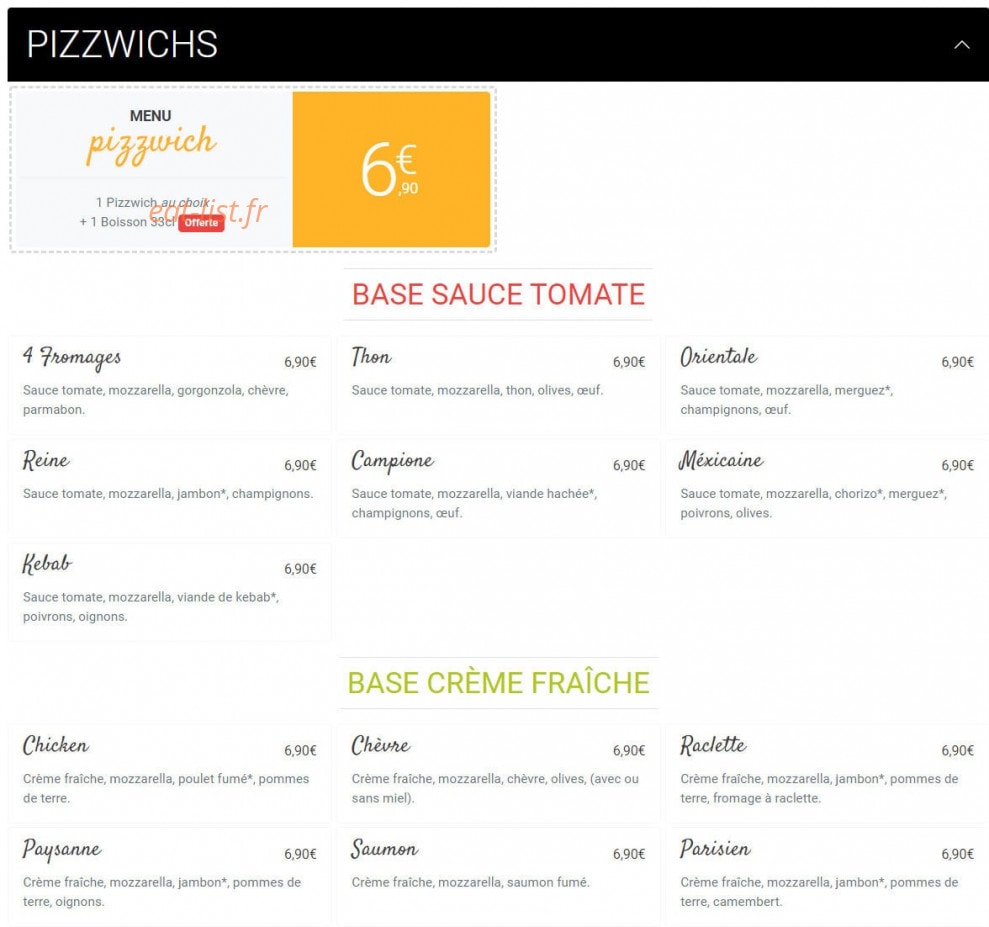 Pizza King — carte page 5