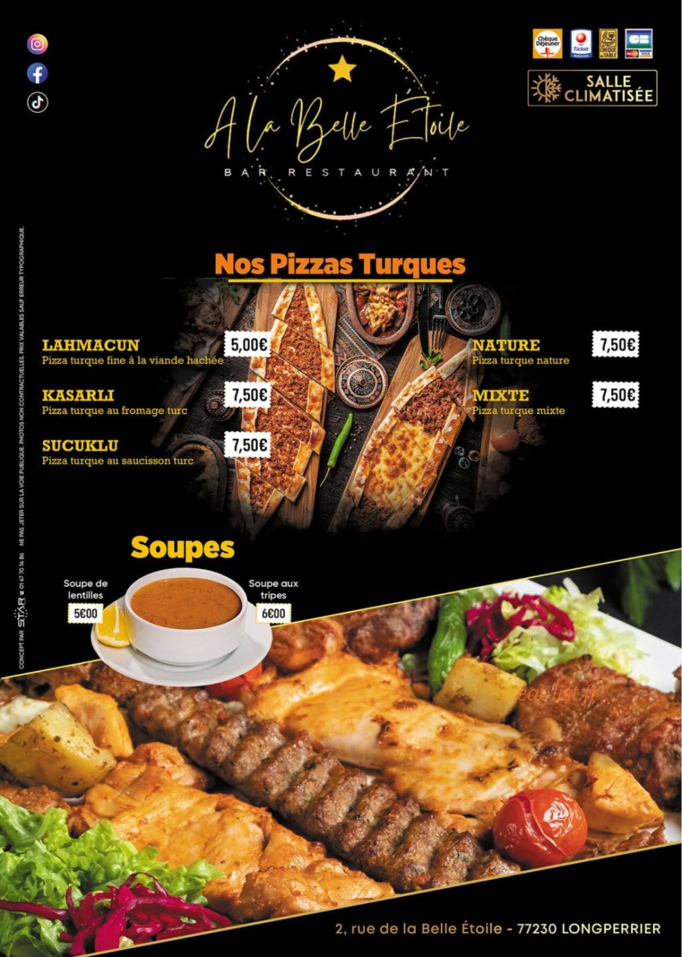 A La Belle Étoile — carte page 1