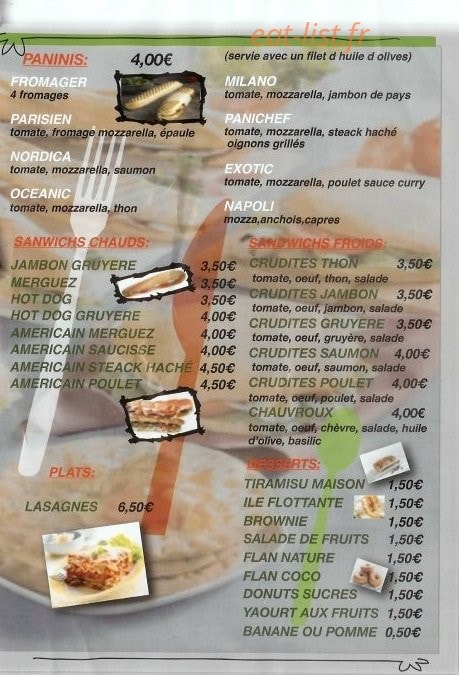 Chez Mikelangelo — carte page 3