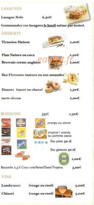Chez Mikelangelo — carte page 6
