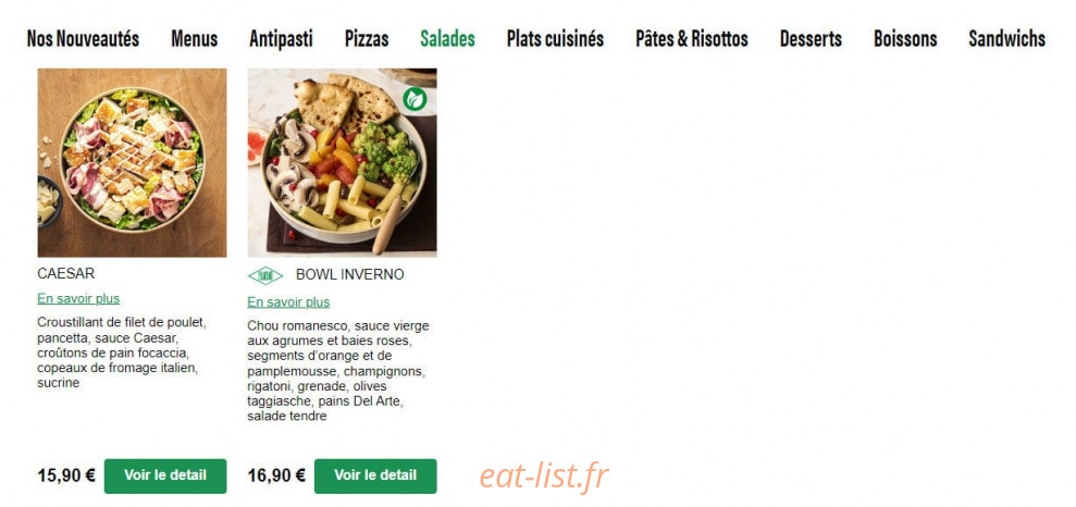 Del Arte — carte page 7