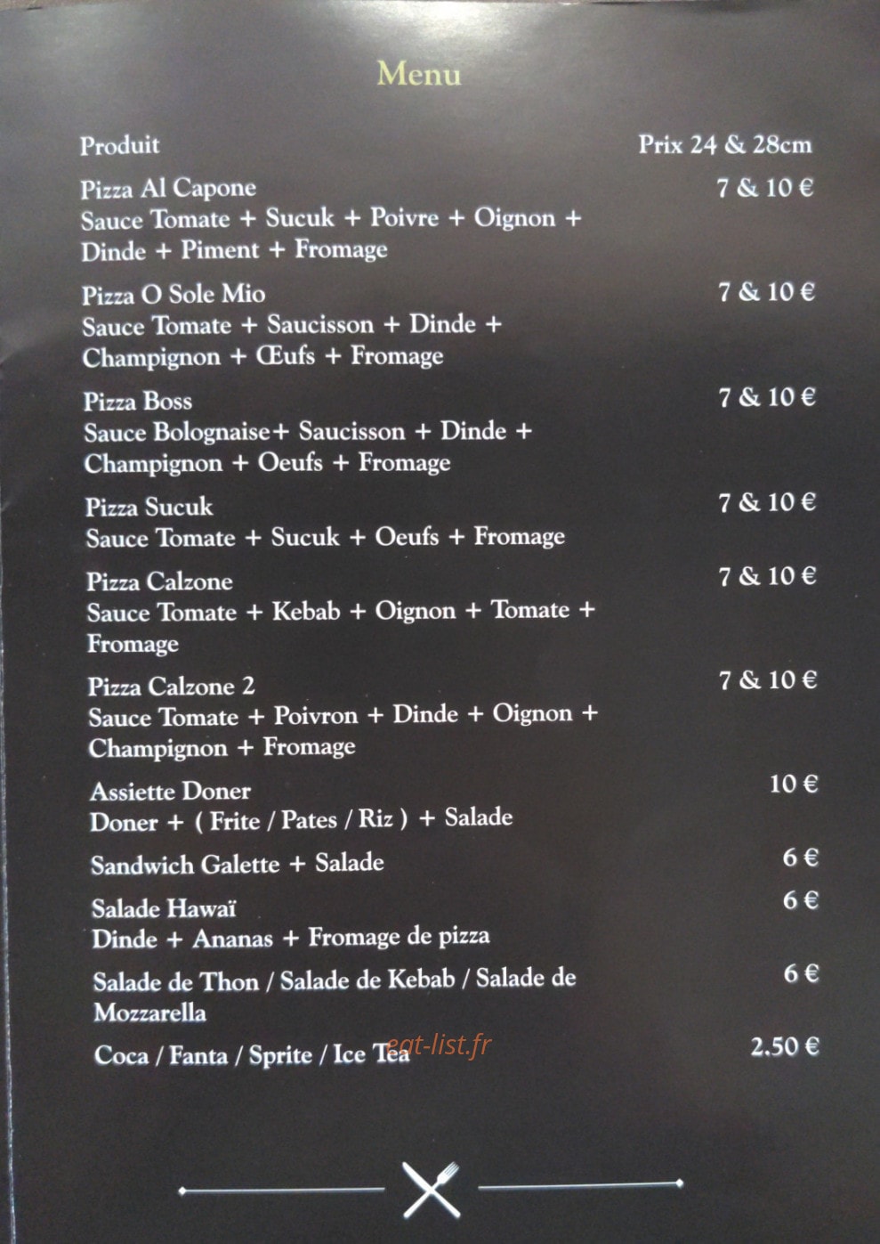 Restaurant de la Mairie — carte page 2