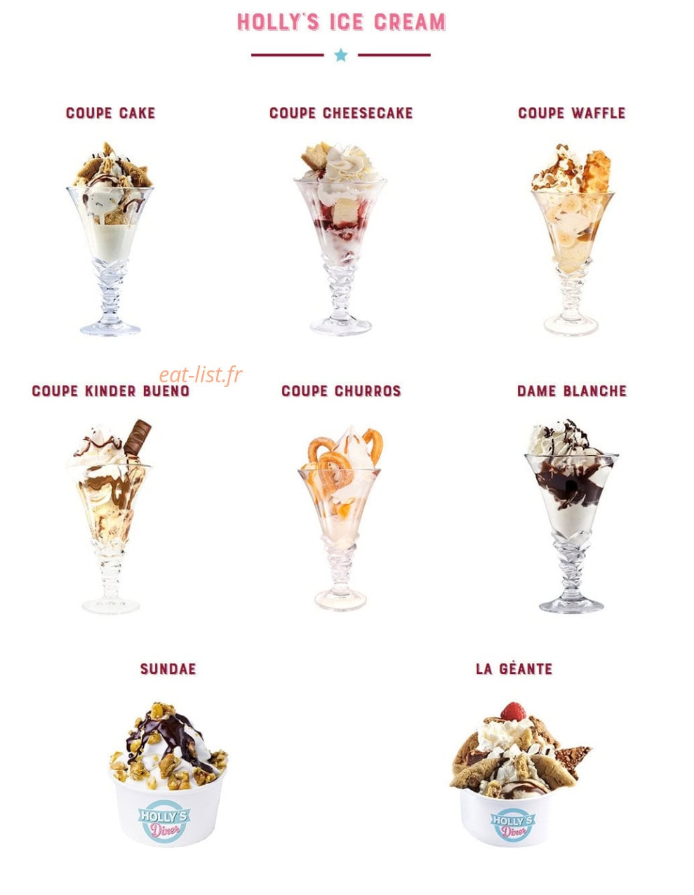Holly's Diner — carte page 8