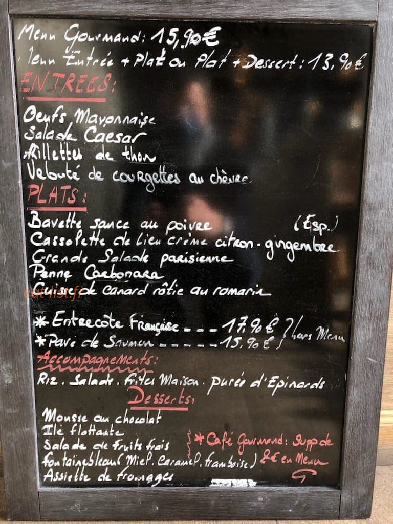 Mon Bistrot — carte page 2