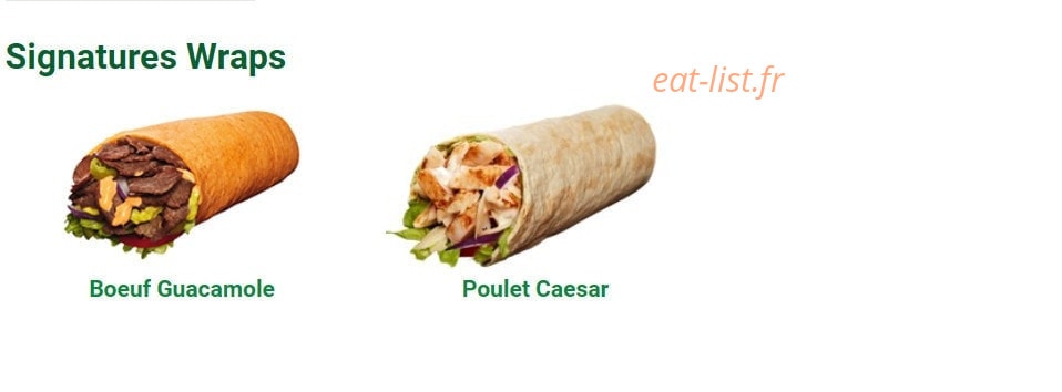 Subway — carte page 2
