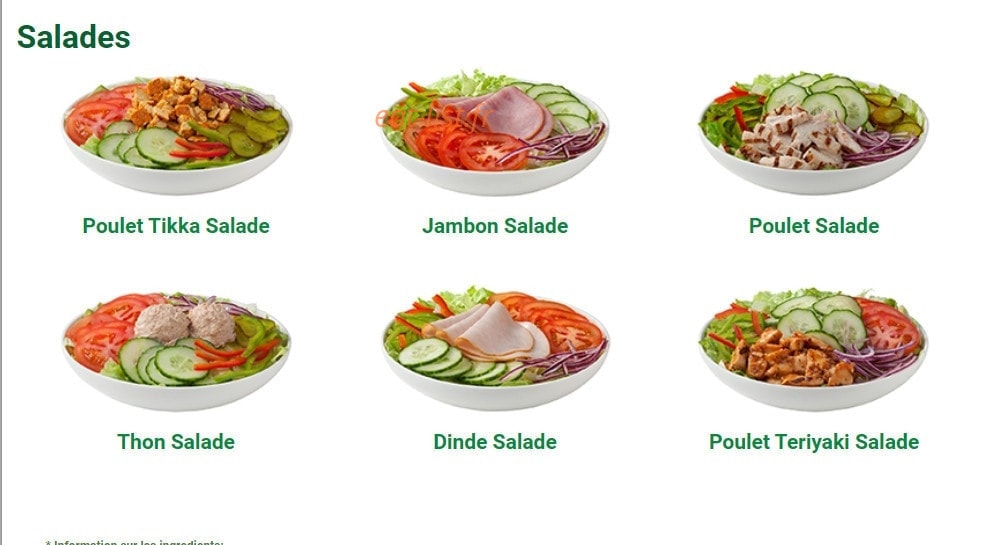 Subway — carte page 3