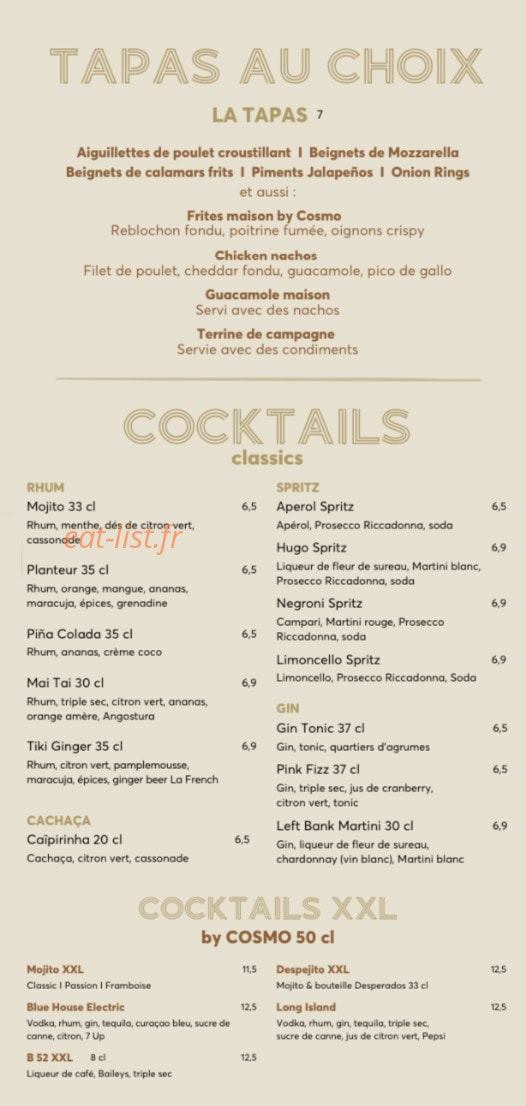 Cosmopolitan — carte page 3