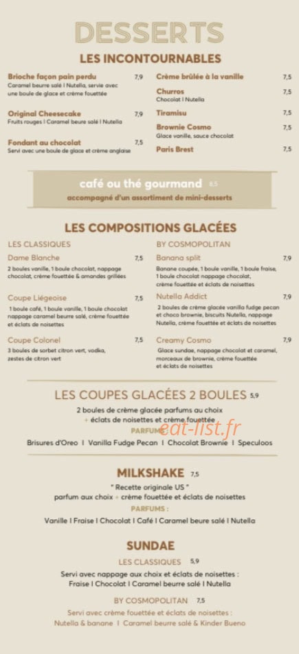 Cosmopolitan — carte page 8