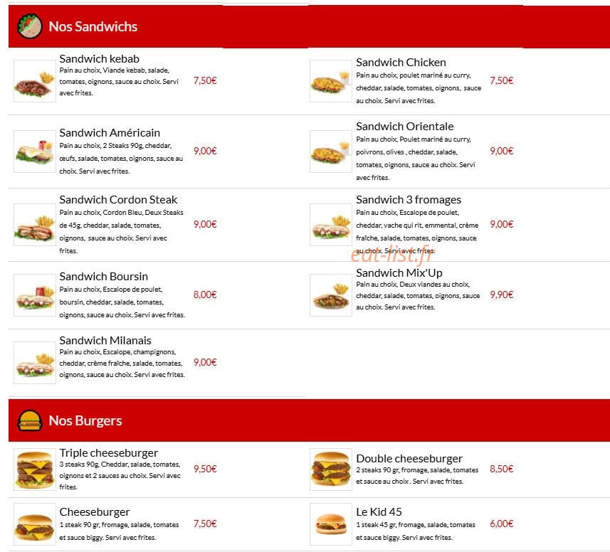 Diva Pizza — carte page 4