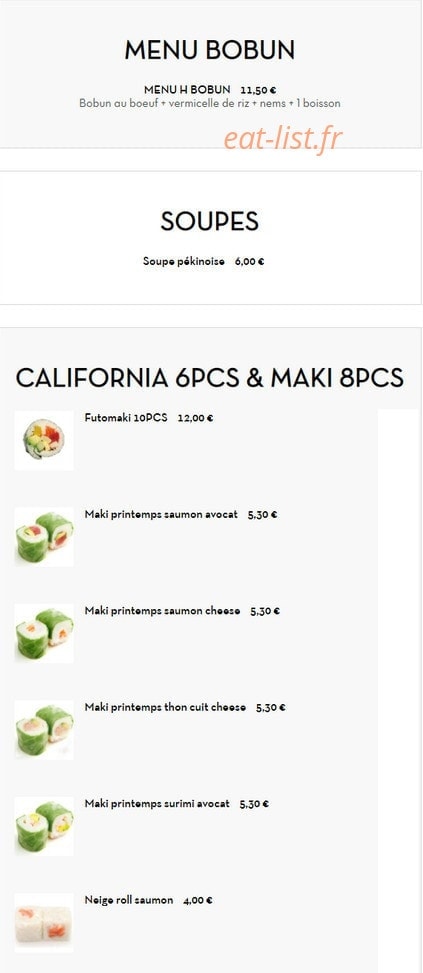 Let’s Wok — carte page 2