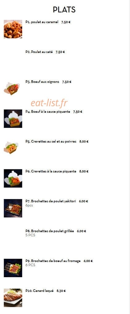Let’s Wok — carte page 10