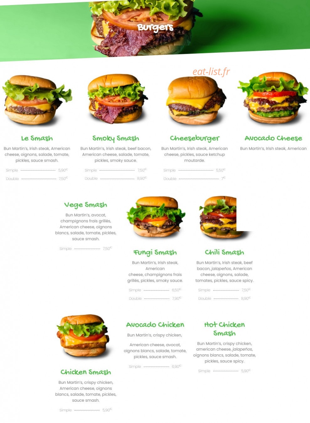 Smash Smash — carte page 1