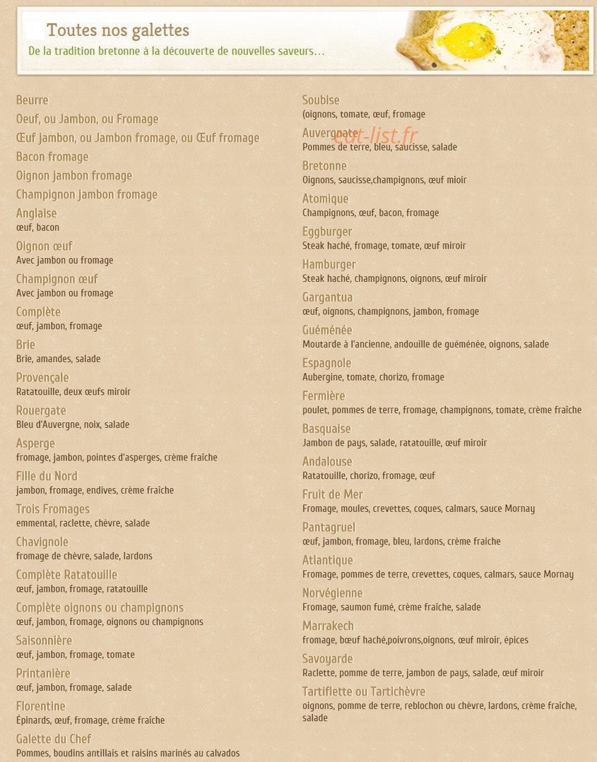La Gavotte — carte page 2