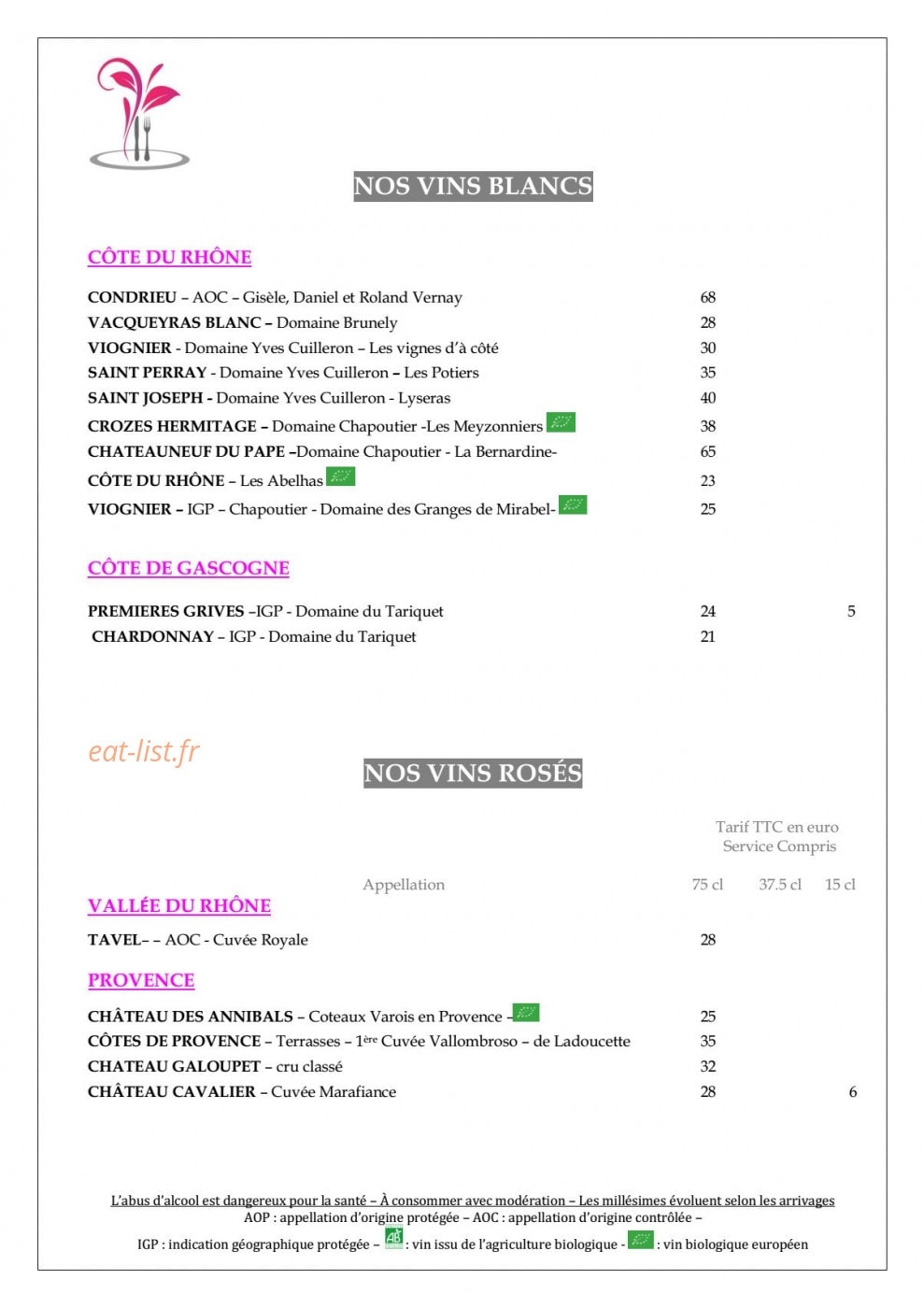 Le Jardin des lys — carte page 6
